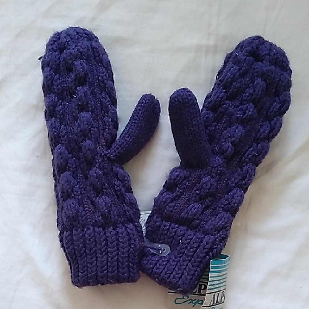 Alpine Express Purple Knit Mittens